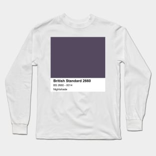 Nightshade Purple British Standard 0014 Colour Swatch Long Sleeve T-Shirt